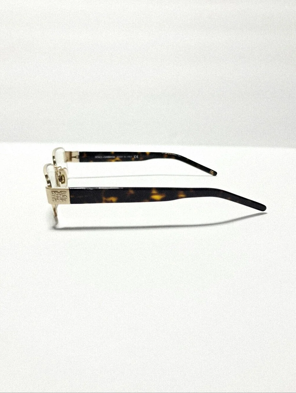 Dolce & Gabbana DG1108-B Gold Eyeglass Frames Missing 1 Stone G Logo
